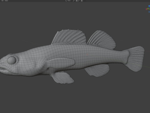 Bruine Darter-vis 3D Model