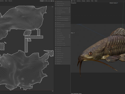 Brązowa ryba Hoplo Model 3D
