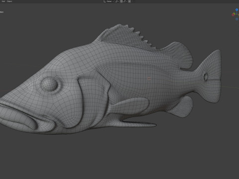 Рыба-бабочка-павлин-бас 3D Модель