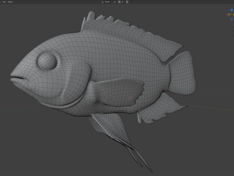 찬치타 물고기 3D 모델