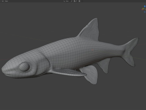 Прозрачный голавль 3D Модель