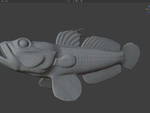 Рыба бычок-клоун 3D Модель