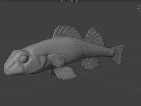 沿海鲈鱼 1 3D 模型