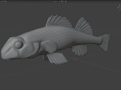 तटीय डार्टर मछली 2 3D मॉडल