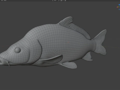 Common Carp fish 3D Model