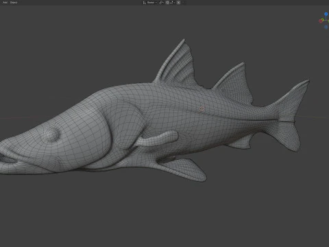 Ortak Snook balığı 3D Model