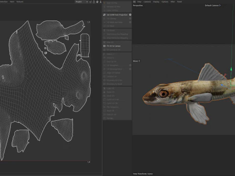 Peixe Darter de Cristal Modelo 3D