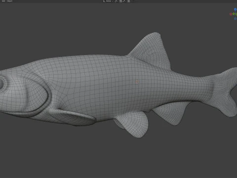 Pesce Dixie Cavedano Modello 3D