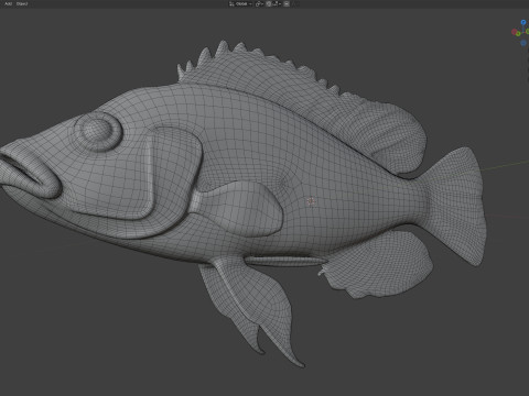 东方快乐鱼 3D 模型