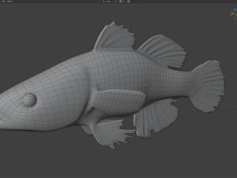 Pesce grasso dormiente Modello 3D