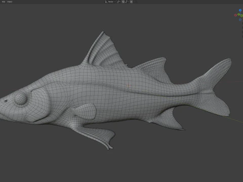 Fat Snook fish 3D Model