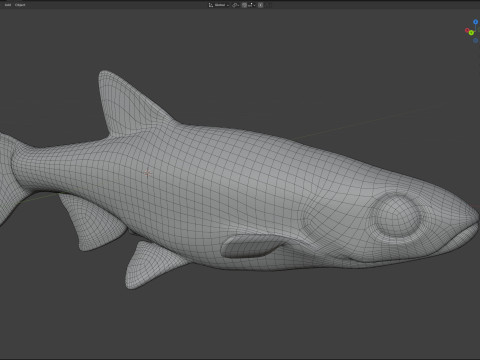 Pesce Flagfin Shiner Modello 3D