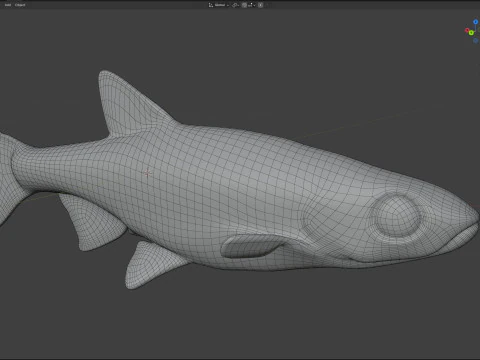 Flagfin Shiner fish 3D Model