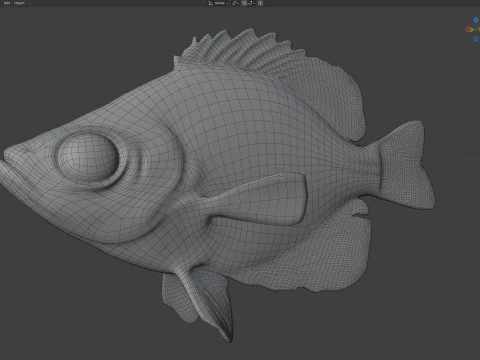 Flier fish 3D Model