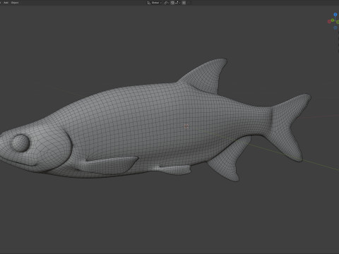 Pesce Shiner dorato Modello 3D