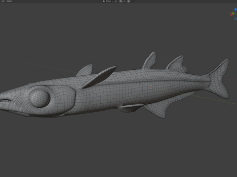 Pesce Silverside dorato Modello 3D