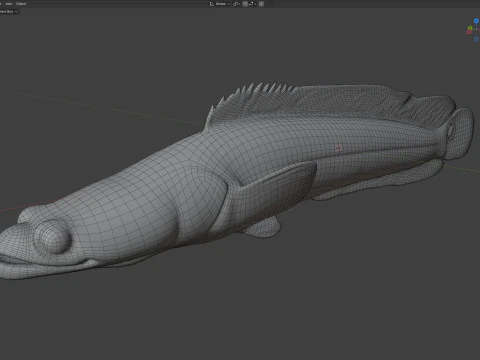 Goldline Snakehead fish 2 3D Model