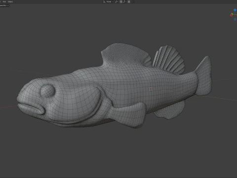 Goldstripe Darter fish 3D Model