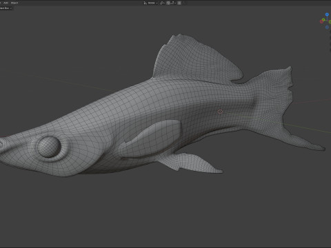 Pesce spada verde Modello 3D