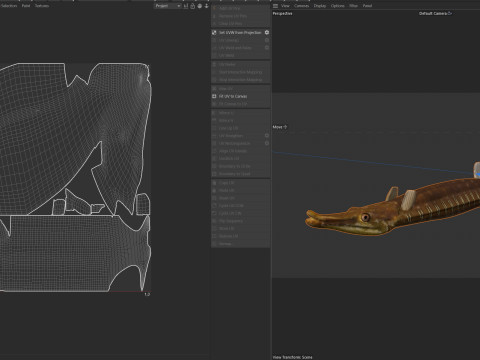 Pesce ago del Golfo Modello 3D