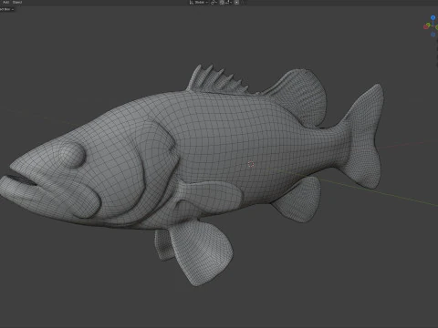 Largemouth Bass fish 3D Model