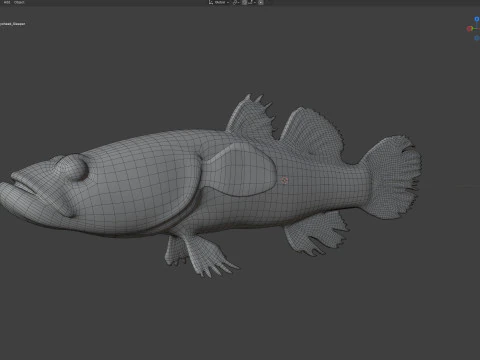 Largescale Spinycheek Sleeper fish 3D Model