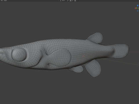 Gevoerde Topminnow-vis 3D Model