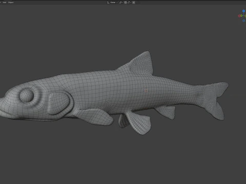 Longnose Shiner fish 3D Model