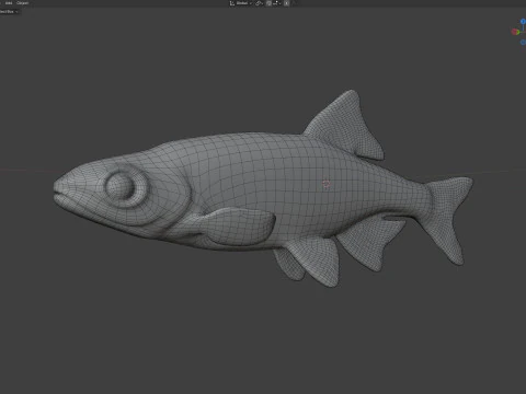 Metallic Shiner fish 3D Model