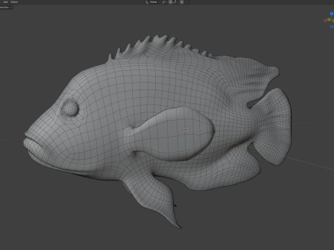 Pesci ciclidi di Mida Modello 3D