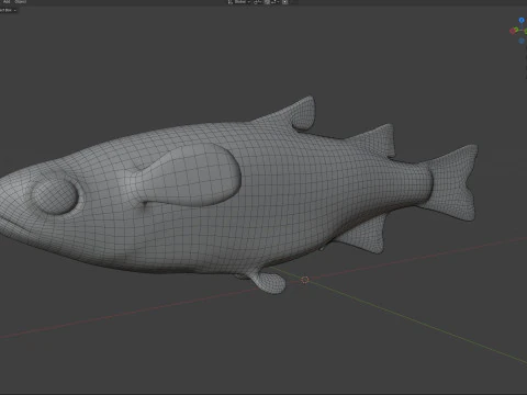 Mountain Mullet fish 3D Model