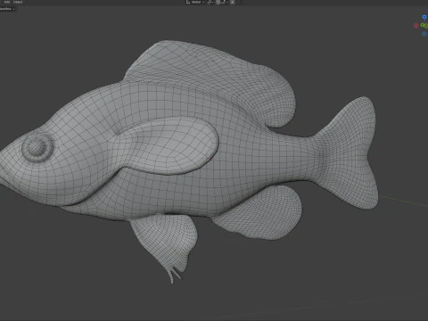 Orangespotted Sunfish 3D Model