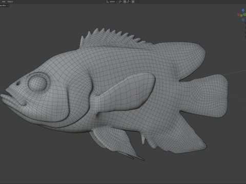 Poisson Oscar Modèle 3D