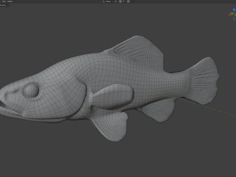 Pesce persico pirata Modello 3D