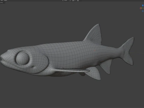 Pesce cavedano dagli occhi rossi Modello 3D