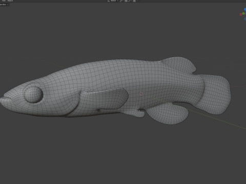 レッドフェイストップミノーの魚 3Dモデル