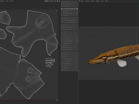 アカヒレの魚 3Dモデル