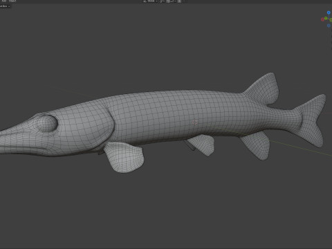 アカヒレの魚 3Dモデル
