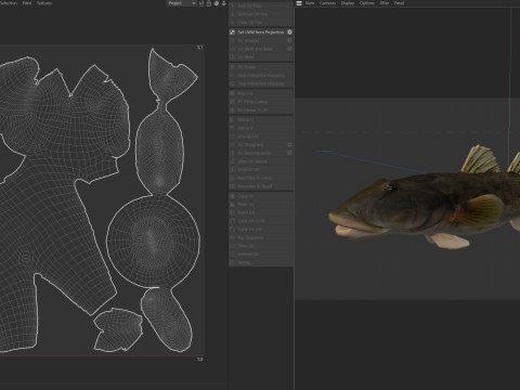 川のハゼの魚 3Dモデル