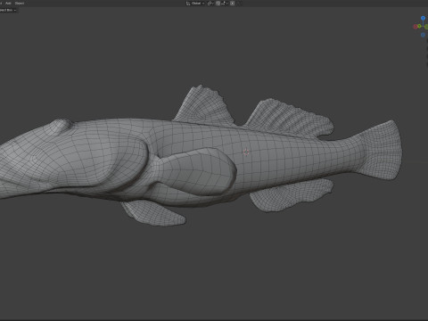 川のハゼの魚 3Dモデル