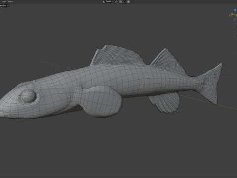 Saddleback Darter fish 3D Model