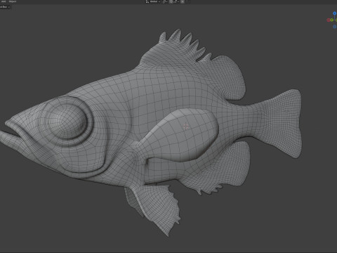 影子鲈鱼 3D 模型