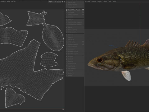 Pescado bajo Modelo 3D