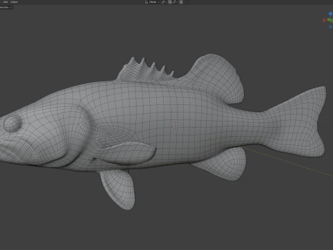 Pescado bajo Modelo 3D