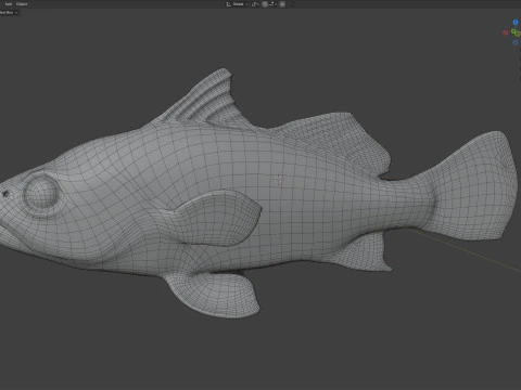 Pez perca plateada Modelo 3D