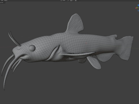 Poisson barbotte escargot Modèle 3D