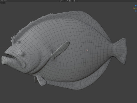 Pez platija del sur Modelo 3D