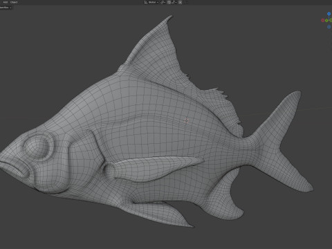 धारीदार मोजरा मछली 3D मॉडल