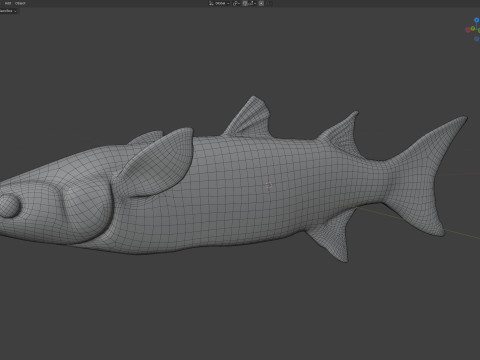 Pez salmonete rayado Modelo 3D