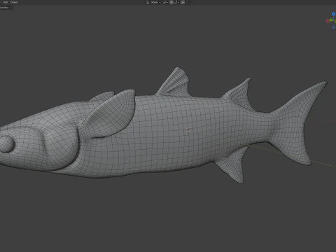 Striped Mullet fish 3D Model